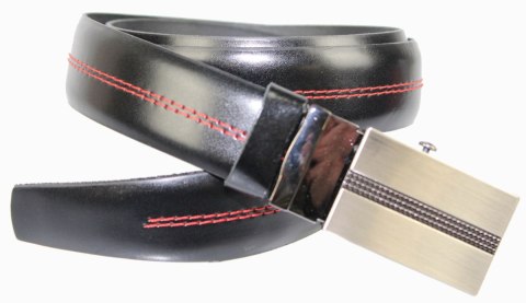 Wizytowy Pasek Skórzany 30 mm COMPLEX (PL) Pełna Klamra AUTOMAT/ZĄBEK Garnitur CZARNY CZERWONA NITKĄ Zaokrąglony AZ30/KAZ63 Wizytowy Pasek Skórzany 30 mm COMPLEX (PL) Pełna Klamra AUTOMAT/ZĄBEK Garnitur CZARNY CZERWONA NITKĄ Zaokrąglony AZ30/KAZ63
