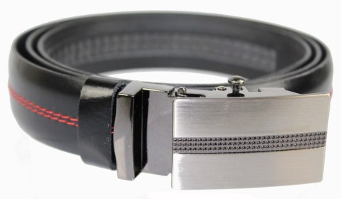 Wizytowy Pasek Skórzany 30 mm COMPLEX (PL) Pełna Klamra AUTOMAT/ZĄBEK Garnitur CZARNY CZERWONA NITKĄ Zaokrąglony AZ30/KAZ63 Wizytowy Pasek Skórzany 30 mm COMPLEX (PL) Pełna Klamra AUTOMAT/ZĄBEK Garnitur CZARNY CZERWONA NITKĄ Zaokrąglony AZ30/KAZ63