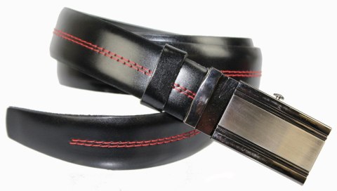 Wizytowy Pasek Skórzany 30 mm COMPLEX (PL) Pełna Klamra AUTOMAT/ZĄBEK Garnitur CZARNY CZERWONA NITKĄ Zaokrąglony AZ30/KAZ66 Wizytowy Pasek Skórzany 30 mm COMPLEX (PL) Pełna Klamra AUTOMAT/ZĄBEK Garnitur CZARNY CZERWONA NITKĄ Zaokrąglony AZ30/KAZ66