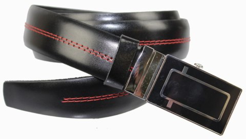 Wizytowy Pasek Skórzany 30 mm COMPLEX (PL) Pełna Klamra AUTOMAT/ZĄBEK Garnitur CZARNY CZERWONA NITKĄ Zaokrąglony AZ30/KAZ67 Wizytowy Pasek Skórzany 30 mm COMPLEX (PL) Pełna Klamra AUTOMAT/ZĄBEK Garnitur CZARNY CZERWONA NITKĄ Zaokrąglony AZ30/KAZ67