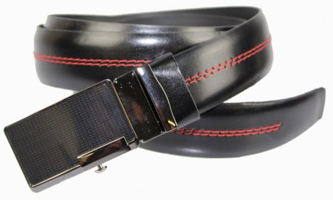 Wizytowy Pasek Skórzany 30 mm COMPLEX (PL) Pełna Klamra AUTOMAT/ZĄBEK Garnitur CZARNY CZERWONA NITKĄ Zaokrąglony AZ30/KAZ68 Wizytowy Pasek Skórzany 30 mm COMPLEX (PL) Pełna Klamra AUTOMAT/ZĄBEK Garnitur CZARNY CZERWONA NITKĄ Zaokrąglony AZ30/KAZ68