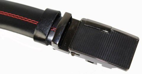 Wizytowy Pasek Skórzany 30 mm COMPLEX (PL) Pełna Klamra AUTOMAT/ZĄBEK Garnitur CZARNY CZERWONA NITKĄ Zaokrąglony AZ30/KAZ68 Wizytowy Pasek Skórzany 30 mm COMPLEX (PL) Pełna Klamra AUTOMAT/ZĄBEK Garnitur CZARNY CZERWONA NITKĄ Zaokrąglony AZ30/KAZ68