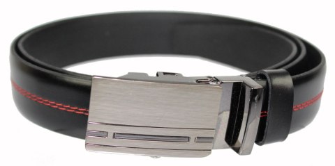 Wizytowy Pasek Skórzany 30 mm COMPLEX (PL) Pełna Klamra AUTOMAT/ZĄBEK Garnitur CZARNY CZERWONA NITKĄ Zaokrąglony AZ30/KAZ73 Wizytowy Pasek Skórzany 30 mm COMPLEX (PL) Pełna Klamra AUTOMAT/ZĄBEK Garnitur CZARNY CZERWONA NITKĄ Zaokrąglony AZ30/KAZ73