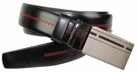 Wizytowy Pasek Skórzany 30 mm COMPLEX (PL) Pełna Klamra AUTOMAT/ZĄBEK Garnitur CZARNY CZERWONA NITKĄ Zaokrąglony AZ30/KAZ73 Wizytowy Pasek Skórzany 30 mm COMPLEX (PL) Pełna Klamra AUTOMAT/ZĄBEK Garnitur CZARNY CZERWONA NITKĄ Zaokrąglony AZ30/KAZ73