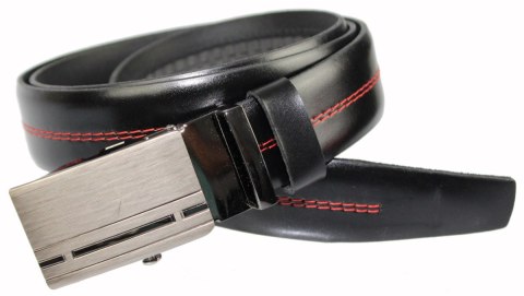 Wizytowy Pasek Skórzany 30 mm COMPLEX (PL) Pełna Klamra AUTOMAT/ZĄBEK Garnitur CZARNY CZERWONA NITKĄ Zaokrąglony AZ30/KAZ73 Wizytowy Pasek Skórzany 30 mm COMPLEX (PL) Pełna Klamra AUTOMAT/ZĄBEK Garnitur CZARNY CZERWONA NITKĄ Zaokrąglony AZ30/KAZ73