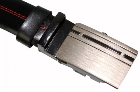 Wizytowy Pasek Skórzany 30 mm COMPLEX (PL) Pełna Klamra AUTOMAT/ZĄBEK Garnitur CZARNY CZERWONA NITKĄ Zaokrąglony AZ30/KAZ73 Wizytowy Pasek Skórzany 30 mm COMPLEX (PL) Pełna Klamra AUTOMAT/ZĄBEK Garnitur CZARNY CZERWONA NITKĄ Zaokrąglony AZ30/KAZ73