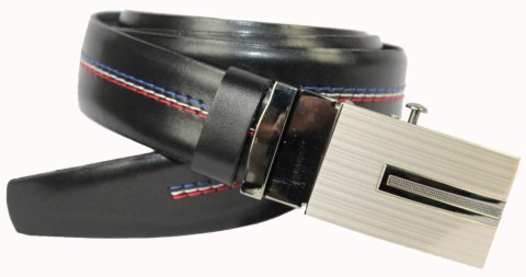 Wizytowy Pasek Skórzany 30 mm COMPLEX (PL) Pełna Klamra AUTOMAT/ZĄBEK Garnitur CZARNY KOLOROWA NITKA Zaokrąglony AZ30/KAZ30 Wizytowy Pasek Skórzany 30 mm COMPLEX (PL) Pełna Klamra AUTOMAT/ZĄBEK Garnitur CZARNY KOLOROWA NITKA Zaokrąglony AZ30/KAZ30