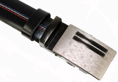 Wizytowy Pasek Skórzany 30 mm COMPLEX (PL) Pełna Klamra AUTOMAT/ZĄBEK Garnitur CZARNY KOLOROWA NITKA Zaokrąglony AZ30/KAZ64 Wizytowy Pasek Skórzany 30 mm COMPLEX (PL) Pełna Klamra AUTOMAT/ZĄBEK Garnitur CZARNY KOLOROWA NITKA Zaokrąglony AZ30/KAZ64