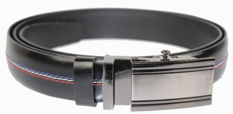 Wizytowy Pasek Skórzany 30 mm COMPLEX (PL) Pełna Klamra AUTOMAT/ZĄBEK Garnitur CZARNY KOLOROWA NITKA Zaokrąglony AZ30/KAZ66 Wizytowy Pasek Skórzany 30 mm COMPLEX (PL) Pełna Klamra AUTOMAT/ZĄBEK Garnitur CZARNY KOLOROWA NITKA Zaokrąglony AZ30/KAZ66