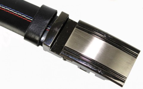 Wizytowy Pasek Skórzany 30 mm COMPLEX (PL) Pełna Klamra AUTOMAT/ZĄBEK Garnitur CZARNY KOLOROWA NITKA Zaokrąglony AZ30/KAZ66 Wizytowy Pasek Skórzany 30 mm COMPLEX (PL) Pełna Klamra AUTOMAT/ZĄBEK Garnitur CZARNY KOLOROWA NITKA Zaokrąglony AZ30/KAZ66