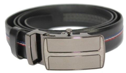 Wizytowy Pasek Skórzany 30 mm COMPLEX (PL) Pełna Klamra AUTOMAT/ZĄBEK Garnitur CZARNY KOLOROWA NITKA Zaokrąglony AZ30/KAZ71 Wizytowy Pasek Skórzany 30 mm COMPLEX (PL) Pełna Klamra AUTOMAT/ZĄBEK Garnitur CZARNY KOLOROWA NITKA Zaokrąglony AZ30/KAZ71