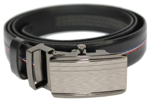 Wizytowy Pasek Skórzany 30 mm COMPLEX (PL) Pełna Klamra AUTOMAT/ZĄBEK Garnitur CZARNY KOLOROWA NITKA Zaokrąglony AZ30/KAZ78 Wizytowy Pasek Skórzany 30 mm COMPLEX (PL) Pełna Klamra AUTOMAT/ZĄBEK Garnitur CZARNY KOLOROWA NITKA Zaokrąglony AZ30/KAZ78