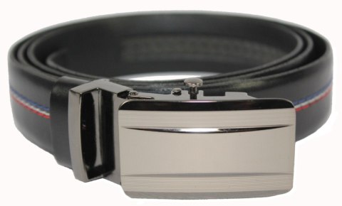 Wizytowy Pasek Skórzany 30 mm COMPLEX (PL) Pełna Klamra AUTOMAT/ZĄBEK Garnitur CZARNY KOLOROWA NITKA Zaokrąglony AZ30/KAZ79 Wizytowy Pasek Skórzany 30 mm COMPLEX (PL) Pełna Klamra AUTOMAT/ZĄBEK Garnitur CZARNY KOLOROWA NITKA Zaokrąglony AZ30/KAZ79