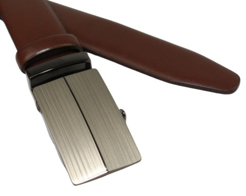 Wizytowy Pasek Skórzany 30 mm PolskaGalanteria (PL) Pełna Klamra AUTOMAT/ZĄBEK Garnitur BRĄZOWY AZ30/KAZ87 Wizytowy Pasek Skórzany 30 mm PolskaGalanteria (PL) Pełna Klamra AUTOMAT/ZĄBEK Garnitur BRĄZOWY AZ30/KAZ87
