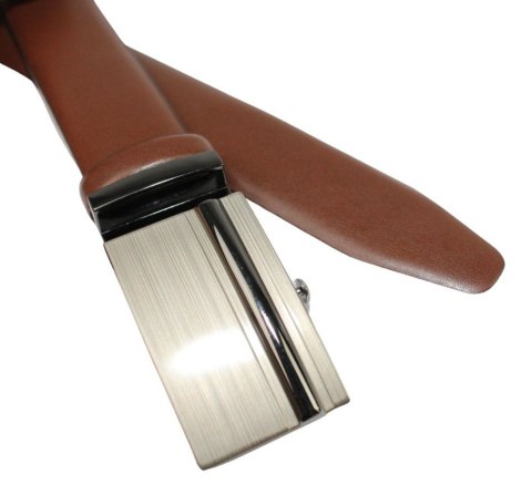 Wizytowy Pasek Skórzany 30 mm PolskaGalanteria (PL) Pełna Klamra AUTOMAT/ZĄBEK Garnitur BRĄZOWY AZ30/KAZ88 Wizytowy Pasek Skórzany 30 mm PolskaGalanteria (PL) Pełna Klamra AUTOMAT/ZĄBEK Garnitur BRĄZOWY AZ30/KAZ88