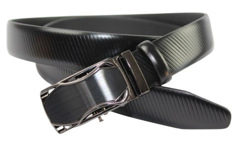 Wizytowy Pasek Skórzany 30 mm PolskaGalanteria (PL) Pełna Klamra AUTOMAT/ZĄBEK Garnitur CZARNY GĄSIENICOWY AZ30/KAZ85 Wizytowy Pasek Skórzany 30 mm PolskaGalanteria (PL) Pełna Klamra AUTOMAT/ZĄBEK Garnitur CZARNY GĄSIENICOWY AZ30/KAZ85