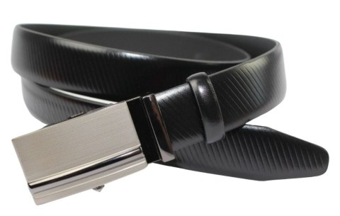 Wizytowy Pasek Skórzany 30 mm PolskaGalanteria (PL) Pełna Klamra AUTOMAT/ZĄBEK Garnitur CZARNY GĄSIENICOWY AZ30/KAZ88 Wizytowy Pasek Skórzany 30 mm PolskaGalanteria (PL) Pełna Klamra AUTOMAT/ZĄBEK Garnitur CZARNY GĄSIENICOWY AZ30/KAZ88