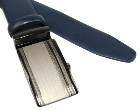 Wizytowy Pasek Skórzany 30 mm PolskaGalanteria (PL) Pełna Klamra AUTOMAT/ZĄBEK Garnitur GRANATOWY Zaokrąglony AZ30/KAZ89 Wizytowy Pasek Skórzany 30 mm PolskaGalanteria (PL) Pełna Klamra AUTOMAT/ZĄBEK Garnitur GRANATOWY Zaokrąglony AZ30/KAZ89