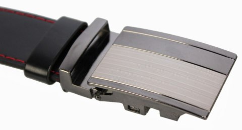 Wizytowy Pasek Skórzany 35 mm COMPLEX (PL) Pełna Klamra AUTOMAT/ZĄBEK Garnitur CZARNY CZERWONA NITKA Zaokrąglony AZ35/KAZ11 Wizytowy Pasek Skórzany 35 mm COMPLEX (PL) Pełna Klamra AUTOMAT/ZĄBEK Garnitur CZARNY CZERWONA NITKA Zaokrąglony AZ35/KAZ11