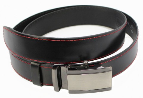 Wizytowy Pasek Skórzany 35 mm COMPLEX (PL) Pełna Klamra AUTOMAT/ZĄBEK Garnitur CZARNY CZERWONA NITKA Zaokrąglony AZ35/KAZ46 Wizytowy Pasek Skórzany 35 mm COMPLEX (PL) Pełna Klamra AUTOMAT/ZĄBEK Garnitur CZARNY CZERWONA NITKA Zaokrąglony AZ35/KAZ46