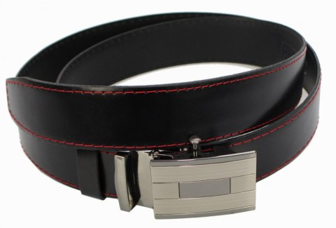 Wizytowy Pasek Skórzany 35 mm COMPLEX (PL) Pełna Klamra AUTOMAT/ZĄBEK Garnitur CZARNY CZERWONA NITKA Zaokrąglony AZ35/KAZ60 Wizytowy Pasek Skórzany 35 mm COMPLEX (PL) Pełna Klamra AUTOMAT/ZĄBEK Garnitur CZARNY CZERWONA NITKA Zaokrąglony AZ35/KAZ60