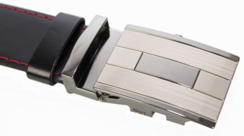Wizytowy Pasek Skórzany 35 mm COMPLEX (PL) Pełna Klamra AUTOMAT/ZĄBEK Garnitur CZARNY CZERWONA NITKA Zaokrąglony AZ35/KAZ60 Wizytowy Pasek Skórzany 35 mm COMPLEX (PL) Pełna Klamra AUTOMAT/ZĄBEK Garnitur CZARNY CZERWONA NITKA Zaokrąglony AZ35/KAZ60