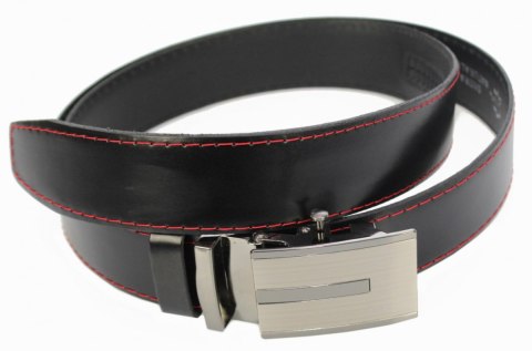 Wizytowy Pasek Skórzany 35 mm COMPLEX (PL) Pełna Klamra AUTOMAT/ZĄBEK Garnitur CZARNY CZERWONA NITKA Zaokrąglony AZ35/KAZ61 Wizytowy Pasek Skórzany 35 mm COMPLEX (PL) Pełna Klamra AUTOMAT/ZĄBEK Garnitur CZARNY CZERWONA NITKA Zaokrąglony AZ35/KAZ61