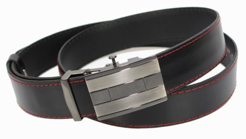 Wizytowy Pasek Skórzany 35 mm COMPLEX (PL) Pełna Klamra AUTOMAT/ZĄBEK Garnitur CZARNY CZERWONA NITKA Zaokrąglony AZ35/KAZ63 Wizytowy Pasek Skórzany 35 mm COMPLEX (PL) Pełna Klamra AUTOMAT/ZĄBEK Garnitur CZARNY CZERWONA NITKA Zaokrąglony AZ35/KAZ63
