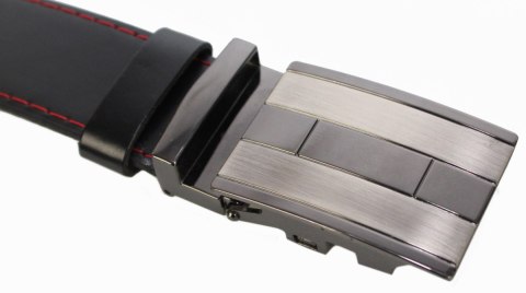 Wizytowy Pasek Skórzany 35 mm COMPLEX (PL) Pełna Klamra AUTOMAT/ZĄBEK Garnitur CZARNY CZERWONA NITKA Zaokrąglony AZ35/KAZ63 Wizytowy Pasek Skórzany 35 mm COMPLEX (PL) Pełna Klamra AUTOMAT/ZĄBEK Garnitur CZARNY CZERWONA NITKA Zaokrąglony AZ35/KAZ63