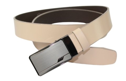 Wizytowy Pasek Skórzany 35 mm PAS-MAX (PL) Pełna Klamra AUTOMAT/SAMOZACISK Garnitur KREMOWY ASZ35/KASZ78 Wizytowy Pasek Skórzany 35 mm PAS-MAX (PL) Pełna Klamra AUTOMAT/SAMOZACISK Garnitur KREMOWY ASZ35/KASZ78