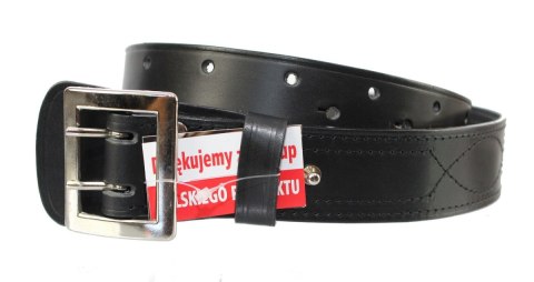 Wojskowy Pas Męski Skórzany OFICER RUBIN HADA (PL) Skóra Licowa CZARNY Super Wytrzymały Z Płytką I Przeszyciami PO45CC XXL Wojskowy Pas Męski Skórzany OFICER RUBIN HADA (PL) Skóra Licowa CZARNY Super Wytrzymały Z Płytką I Przeszyciami PO45CC XXL
