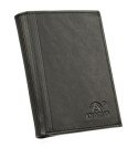 Portfel Męski Skórzany ANDRUS (PL) Skóra Licowa Duży Pionowy Bez Zapięcia Dwa Skrzydełka Duża Kieszeń Na Bilon 13 x 10 x 3  [cm]