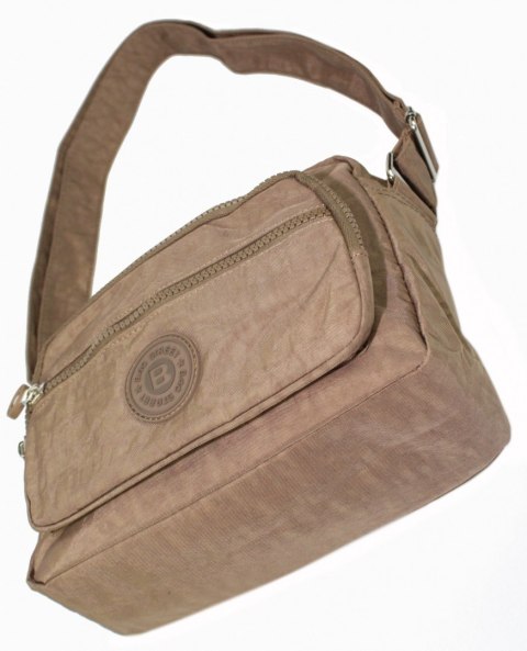 Stylowa Lekka Materiałowa Torba Pozioma Średnia Na Ramię Bag Street NR 2223 BRĄZOWY Stylowa Lekka Materiałowa Torba Pozioma Średnia Na Ramię Bag Street NR 2223 BRĄZOWY