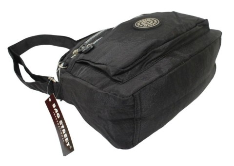 Stylowa Lekka Materiałowa Torba Kresz Wodoodporna Pozioma Średnia Na Ramię Bag Street NR 2245 CZARNY 28 x 19 x 12 [cm]