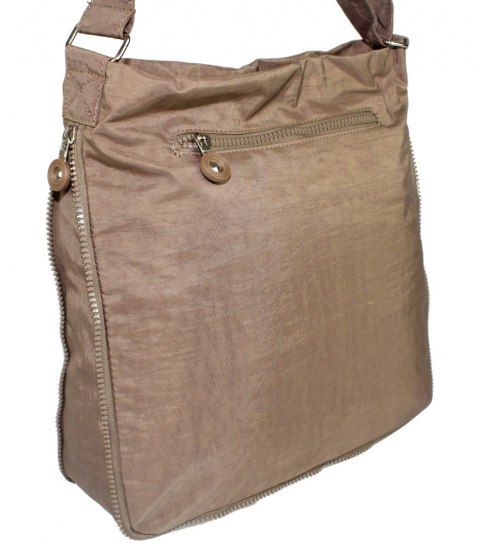 Stylowa Lekka Materiałowa Torba Średnia Kwadrat Listonoszka Na Ramię Bag Street NR 2221 BRĄZOWY Stylowa Lekka Materiałowa Torba Średnia Kwadrat Listonoszka Na Ramię Bag Street NR 2221 BRĄZOWY