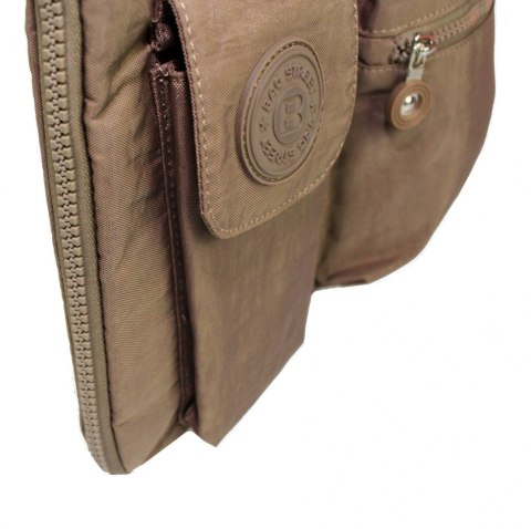 Stylowa Lekka Materiałowa Torba Średnia Kwadrat Listonoszka Na Ramię Bag Street NR 2221 BRĄZOWY Stylowa Lekka Materiałowa Torba Średnia Kwadrat Listonoszka Na Ramię Bag Street NR 2221 BRĄZOWY