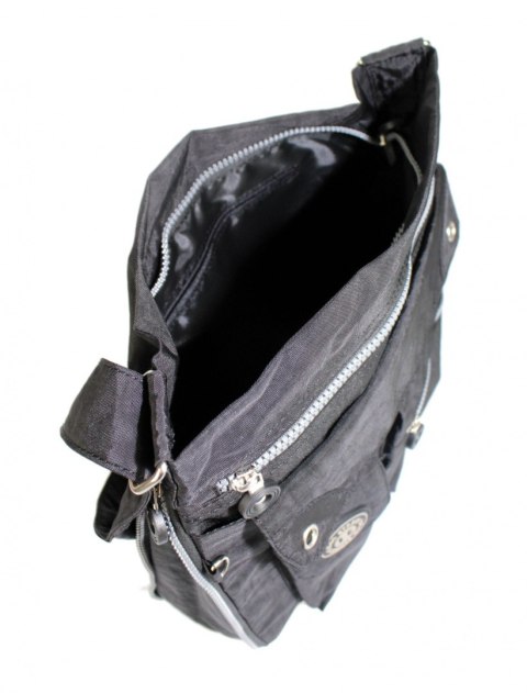 Stylowa Lekka Materiałowa Torba Średnia Kwadrat Listonoszka Na Ramię Bag Street NR 2221 CZARNY Stylowa Lekka Materiałowa Torba Średnia Kwadrat Listonoszka Na Ramię Bag Street NR 2221 CZARNY