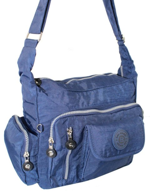 Stylowa Pozioma Torba Średnia Na Ramię Bag Street NR 2218 GRANATOWY Stylowa Pozioma Torba Średnia Na Ramię Bag Street NR 2218 GRANATOWY