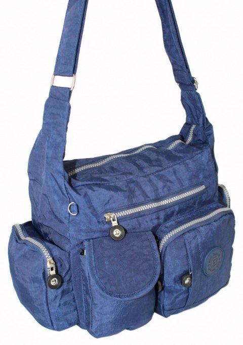 Stylowa Pozioma Torba Średnia Na Ramię Bag Street NR 2219 GRANATOWY Stylowa Pozioma Torba Średnia Na Ramię Bag Street NR 2219 GRANATOWY