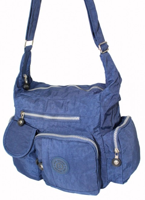 Stylowa Pozioma Torba Średnia Na Ramię Bag Street NR 2219 GRANATOWY Stylowa Pozioma Torba Średnia Na Ramię Bag Street NR 2219 GRANATOWY