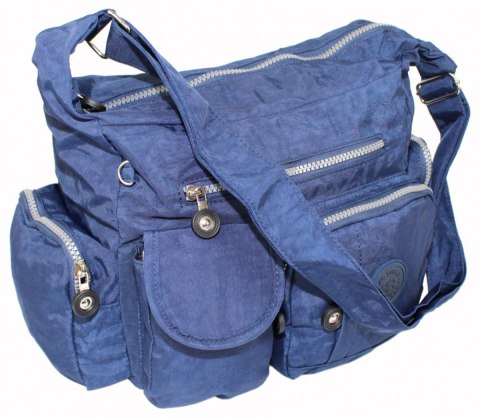 Stylowa Pozioma Torba Średnia Na Ramię Bag Street NR 2219 GRANATOWY Stylowa Pozioma Torba Średnia Na Ramię Bag Street NR 2219 GRANATOWY