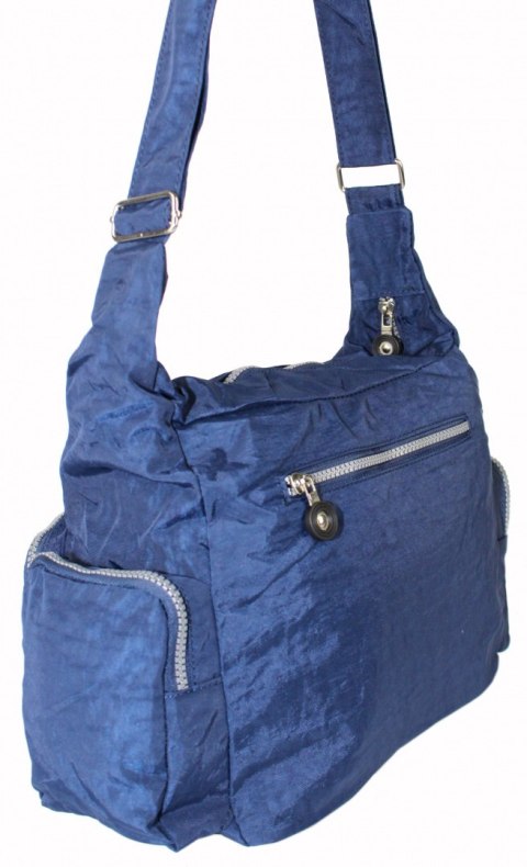 Stylowa Pozioma Torba Średnia Na Ramię Bag Street NR 2219 GRANATOWY Stylowa Pozioma Torba Średnia Na Ramię Bag Street NR 2219 GRANATOWY