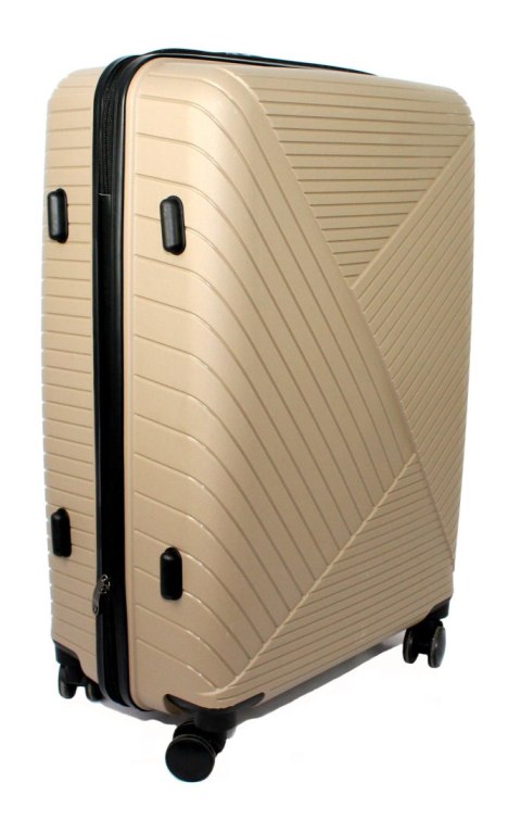Zestaw Trzech Walizek Turystycznych PolskaGalanteria KREMOWA 65x45x30, 55x40x24, 45x35x20 Zestaw Trzech Walizek Turystycznych PolskaGalanteria KREMOWA 65x45x30, 55x40x24, 45x35x20