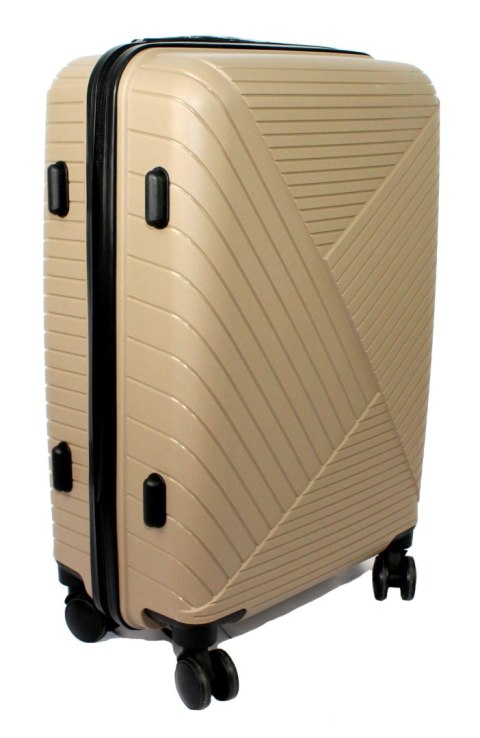 Zestaw Trzech Walizek Turystycznych PolskaGalanteria KREMOWA 65x45x30, 55x40x24, 45x35x20 Zestaw Trzech Walizek Turystycznych PolskaGalanteria KREMOWA 65x45x30, 55x40x24, 45x35x20