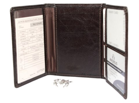 Etui Na Dokumenty ANDRUS (PL) Duży Trzy Części Skóra Naturalna RFID Etui Na Dokumenty ANDRUS (PL) Duży Trzy Części Skóra Naturalna RFID