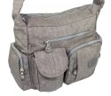 Stylowa Pozioma Torba Średnia Na Ramię Bag Street NR 2219 SZARY