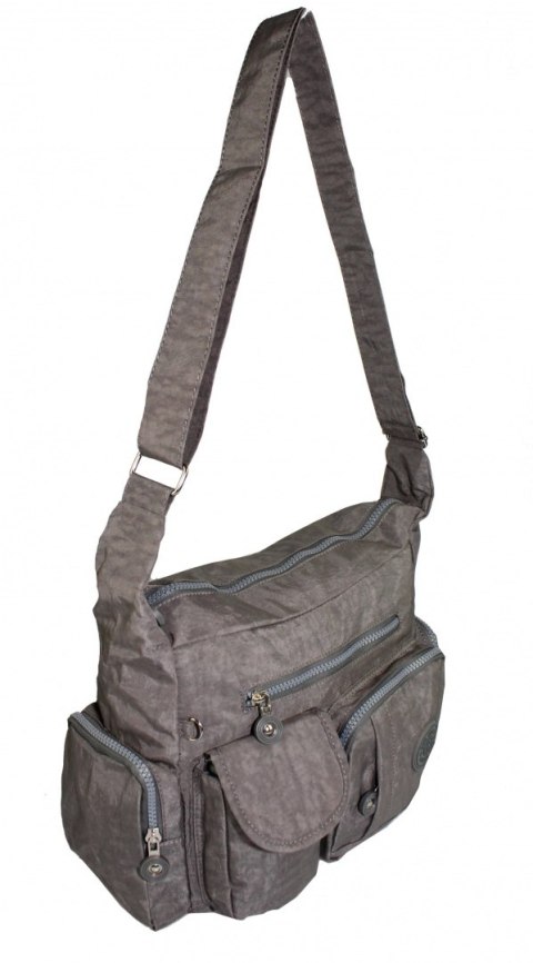 Stylowa Pozioma Torba Średnia Na Ramię Bag Street NR 2219 SZARY Stylowa Pozioma Torba Średnia Na Ramię Bag Street NR 2219 SZARY