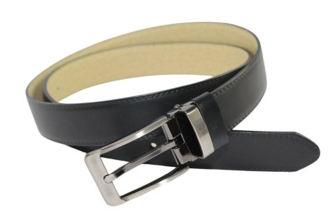 Pasek Męski PAS-MAX (PL) Skórzany ZAOKRĄGLONY Matowy Klamra Nowoczesna Skóra Licowa 30 mm CZARNY Imitacja Szycia Pasek Męski PAS-MAX (PL) Skórzany ZAOKRĄGLONY Matowy Klamra Nowoczesna Skóra Licowa 30 mm CZARNY Imitacja Szycia
