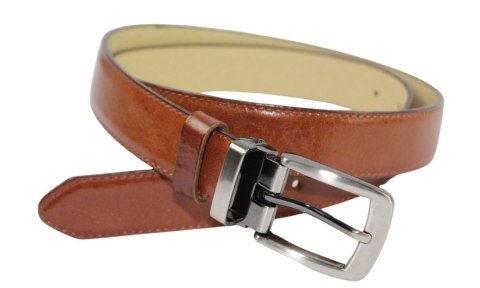 Pasek Męski PAS-MAX (PL) Skórzany ZAOKRĄGLONY Połysk Klamra Nowoczesna Skóra Licowa 30 mm BRĄZOWY Imitacja Szycia Pasek Męski PAS-MAX (PL) Skórzany ZAOKRĄGLONY Połysk Klamra Nowoczesna Skóra Licowa 30 mm BRĄZOWY Imitacja Szycia