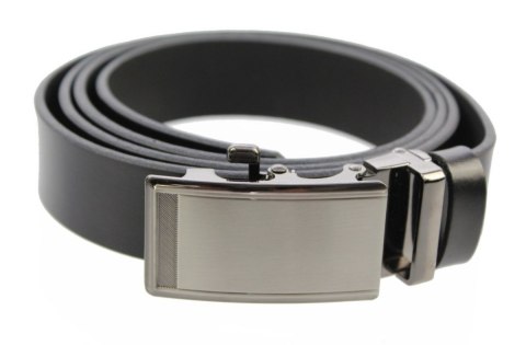 Pasek Męski Skórzany MASSIMO (PL) Skóra Licowa EXTRA 30 mm CZARNY Gładki Klamra Samozaciskowa SREBRNA 24 Pasek Męski Skórzany MASSIMO (PL) Skóra Licowa EXTRA 30 mm CZARNY Gładki Klamra Samozaciskowa SREBRNA 24